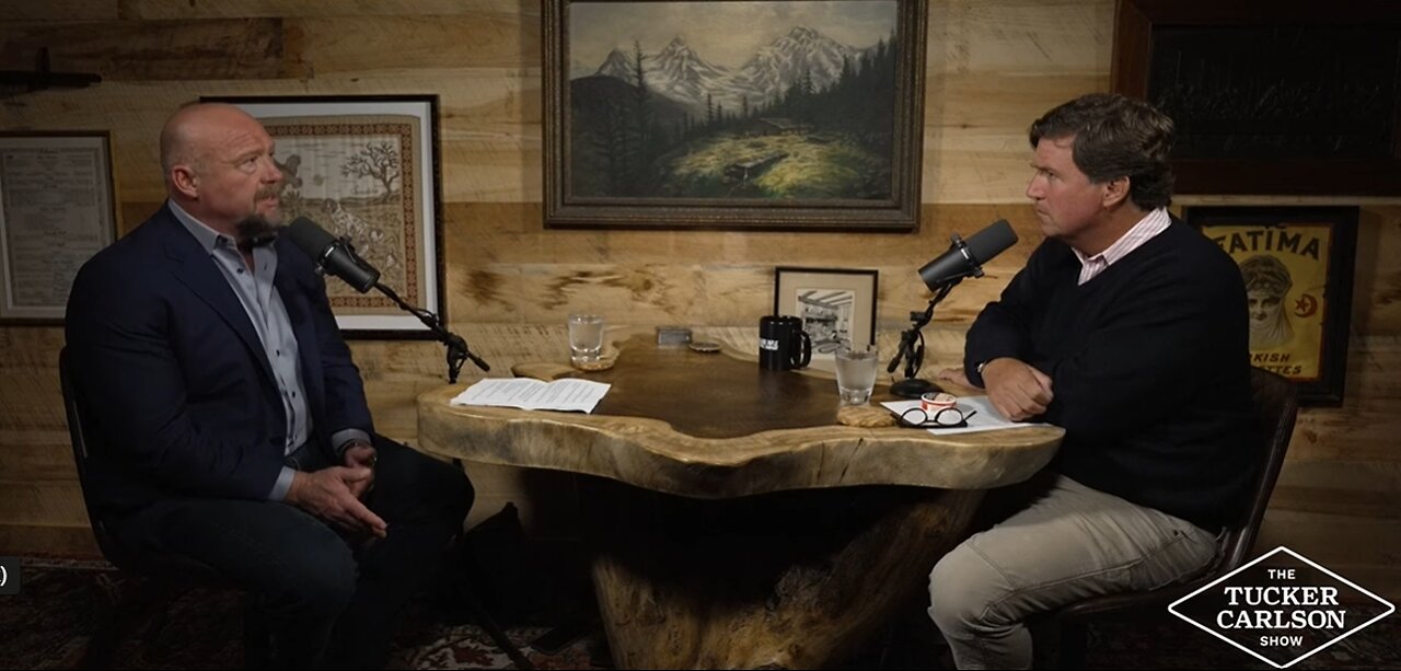 Alex Jones/Tucker Carlson AMAZING INTERVIEW !!!