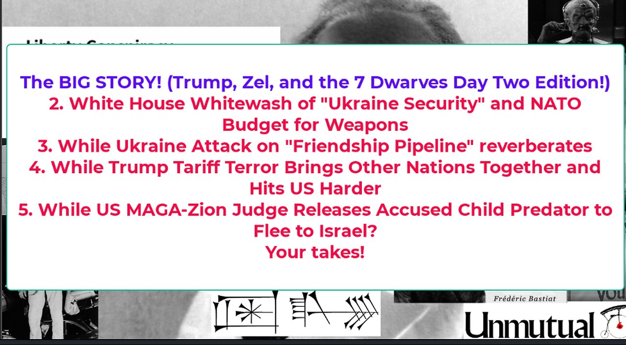 Liberty Conspiracy LIVE 8-20-25 US Warmongering Widens, EU Shakes, Border Wall Woes