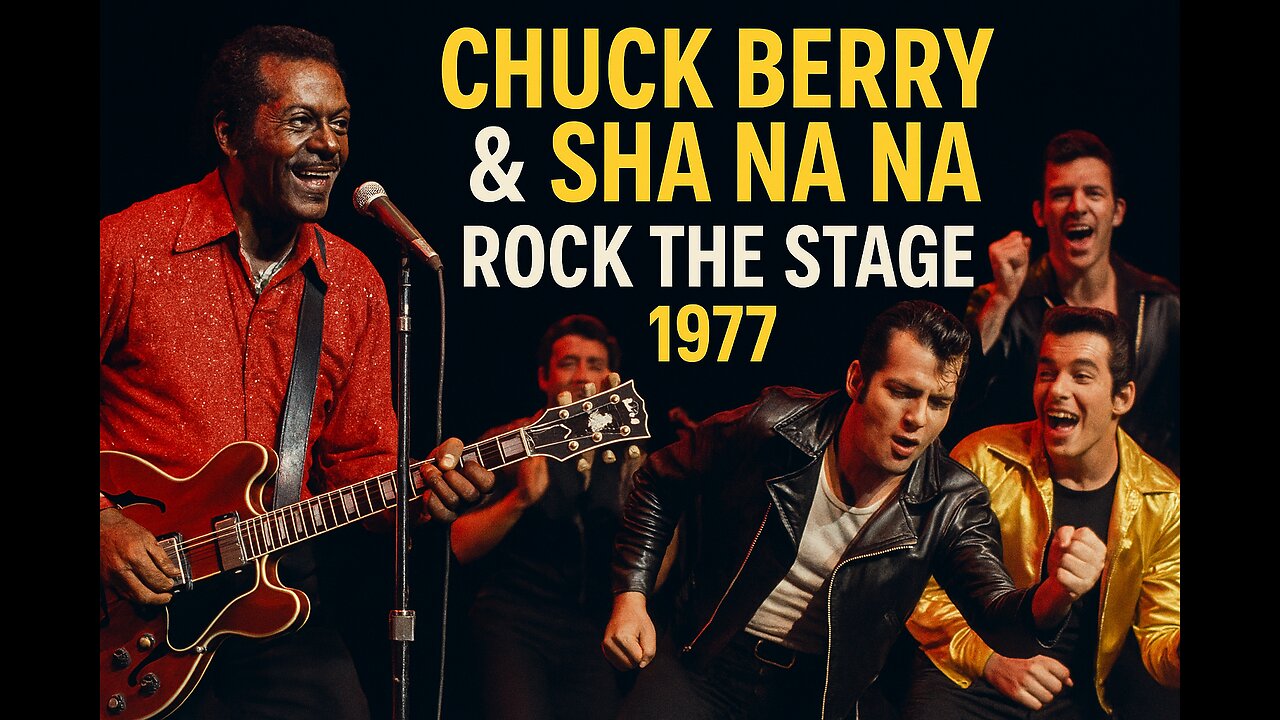 Sha Na Na with chuck Berry ~ Portrait Format