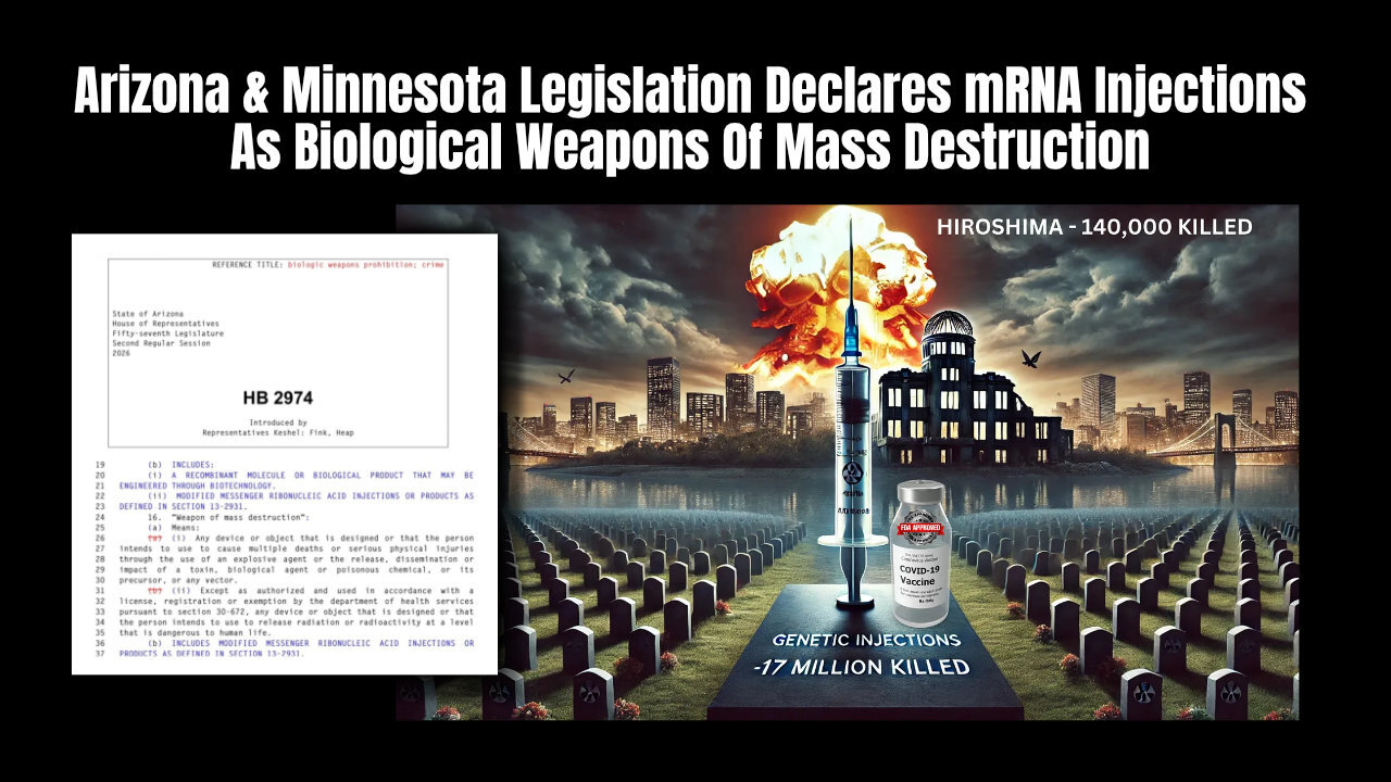 Arizona & Minnesota Legislation Declares mRNA Injections As Biological Weapons Of Mass Destruction