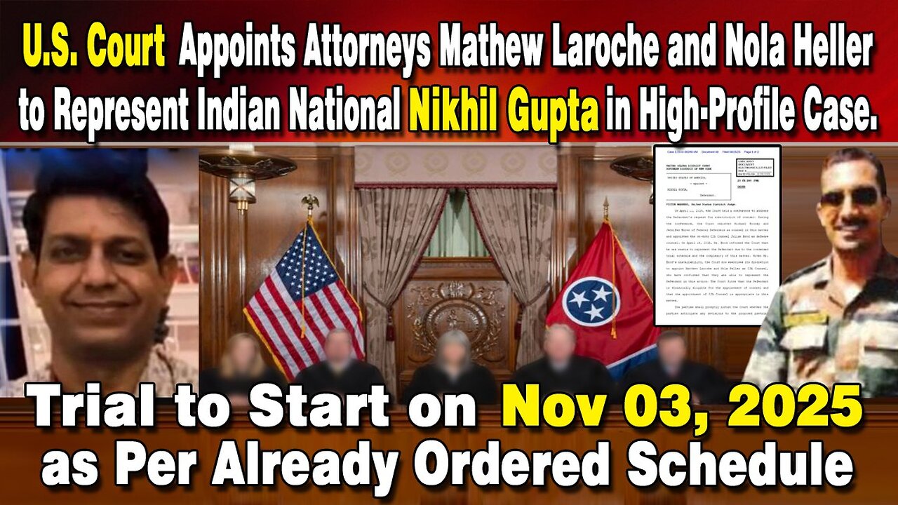 U.S. Court Appoints Attorneys Mathew Laroche and Nola Heller to Represent Indian National