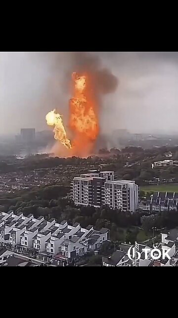 GAS PIPELINE🔥⛽️🏭📸BURST SPARKS HUGE FIRE IN LUMPUR MALAYSIA🇺🇸🔥🌆💫