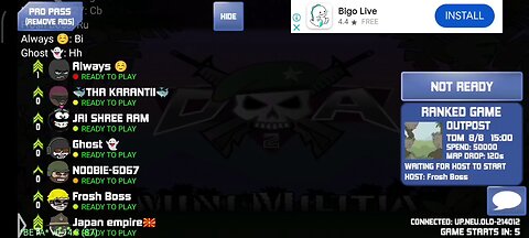 Mini militia challenge online match