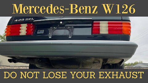 Mercedes Benz W126 - How not to lose our exhaust pipe line