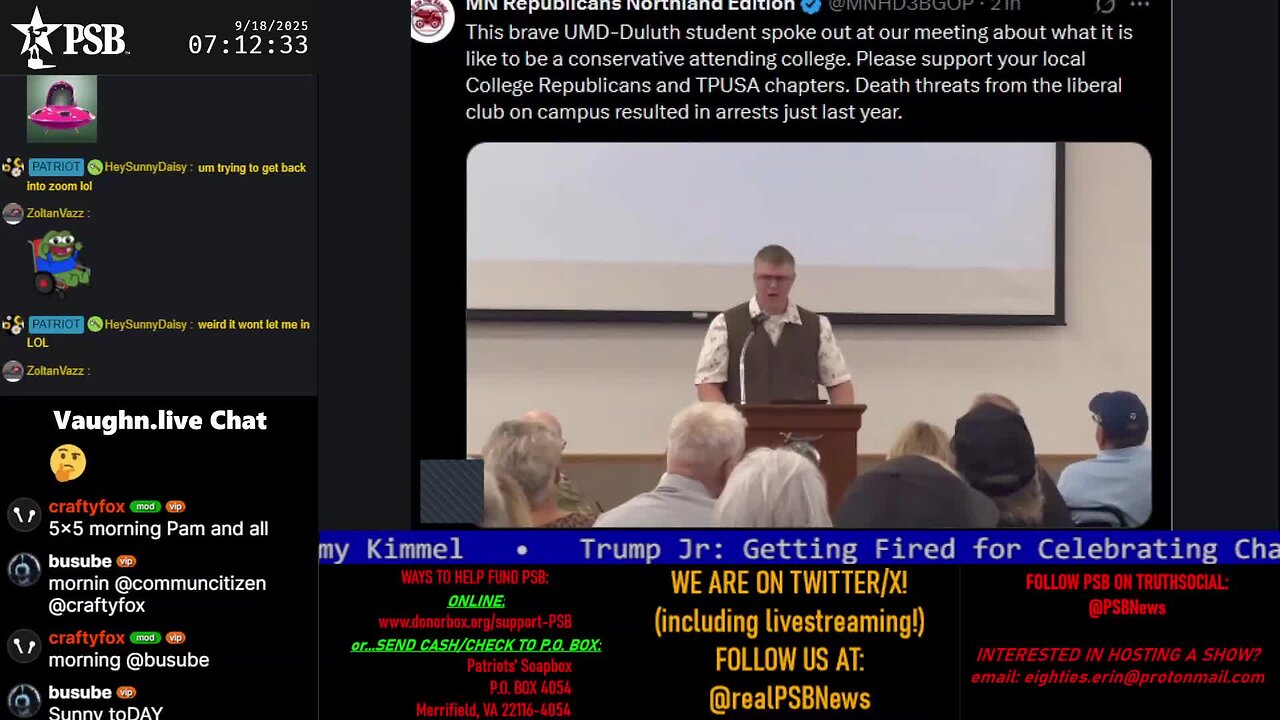 2025-09-18 07:07 EDT - Open Time Slot: