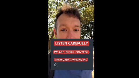 "LISTEN UP PEOPLE - REALLY START LISTENING - WE ARE IN FULL CONTROL," Q ~ With 'Harry The Soul Coach'