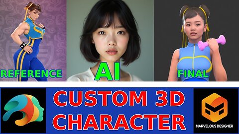 🔥 AI to 3D Character Workflow | Daz 3D + Marvelous Designer Tutorial #daz3d #marvelousdesigner