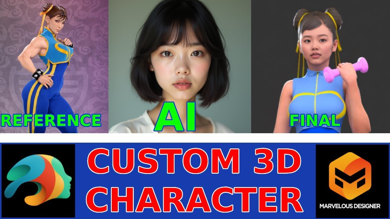 🔥 AI to 3D Character Workflow | Daz 3D + Marvelous Designer Tutorial #daz3d #marvelousdesigner