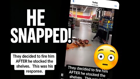 He Got Fired After Working His Entire Shift. This Was His Response!🥶🫣😶‍🌫️