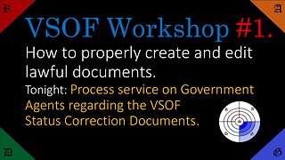 🔵VSOF Workshop #1 How to create and edit lawful documents.