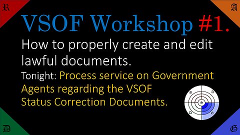 🔵VSOF Workshop #1 How to create and edit lawful documents.