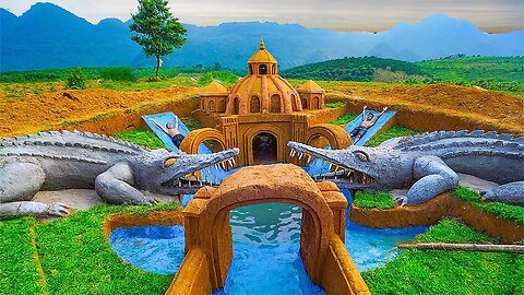 Primitive Hidden Forest House | Underground Cabin Inside Tree Stump