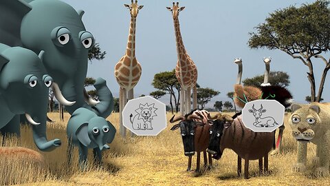 Wild beest savanna long