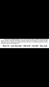 Cụm Sóc Sơn (Hà Nội): Một câu hỏi trắc nghiệm dạng đúng – sai có 4 ý hỏi. Nếu trả lời đúng 1 ý thì