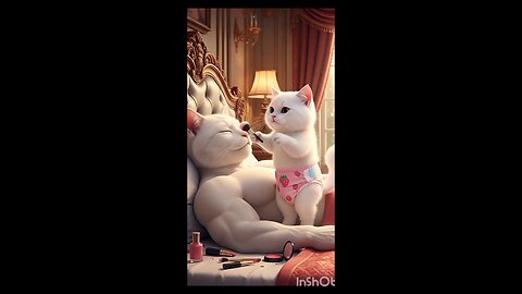 Kitten's Funny Prank On Father Cat🤣.