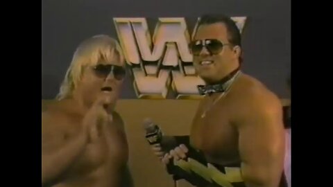 wwf 1985 summer -Brutus beefcake & Greg valentine the dream team interview at end
