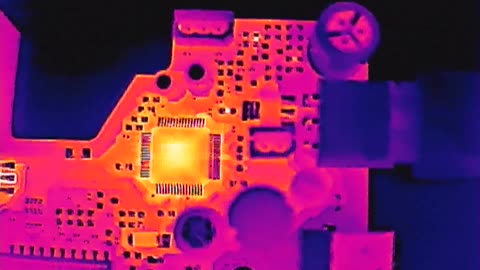 Faulty HP F4180 printer motherboard power up thermal view