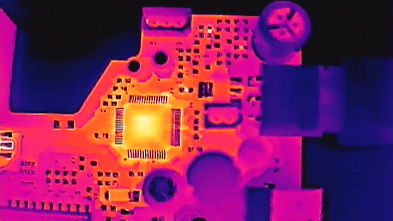 Faulty HP F4180 printer motherboard power up thermal view