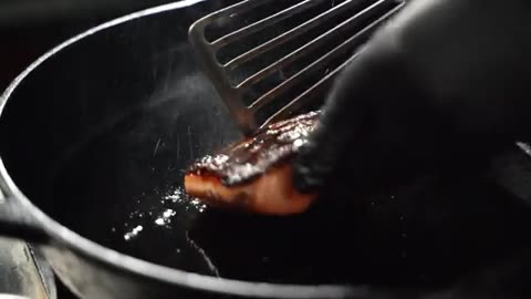 Salmon Cooking Cinematic Film