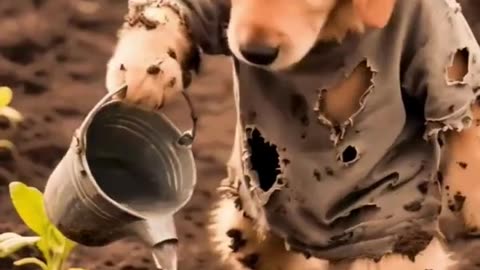 ai vIdeo: Poor Dog Grows With Watermelon dog viral trending Shorts viralvideo YouTubeShorts