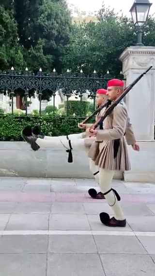 Evzones, the Presidential Guard of Greece.
