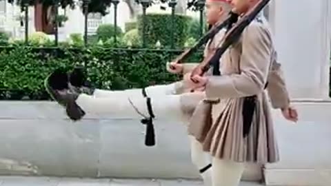 Evzones, the Presidential Guard of Greece.