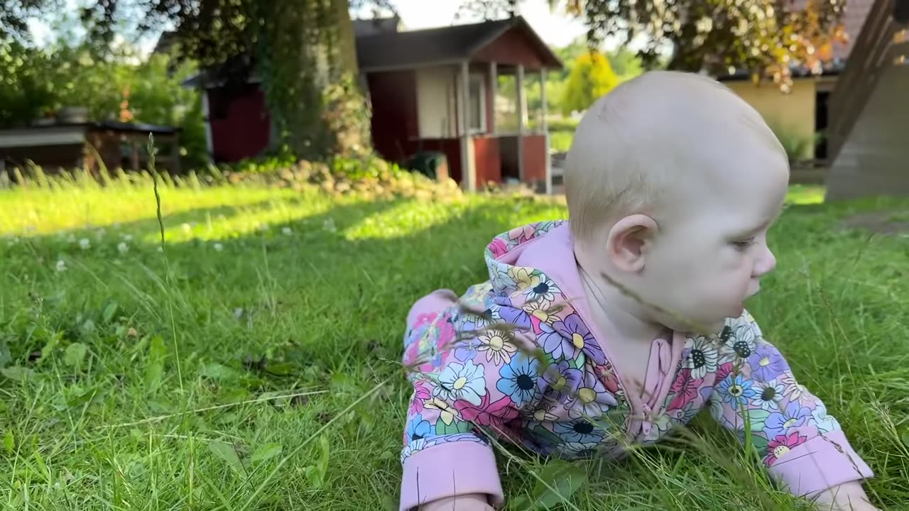 Adorable Baby Kayla’s Playtime in the Grass! 🌿👶