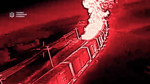 🚂🔥 On May 24, operators of the strike UAVs hunted down a train of Russian