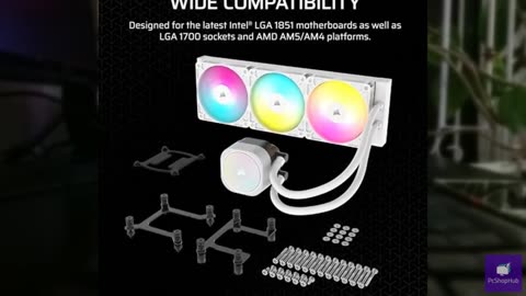 CORSAIR Nautilus 360 RS ARGB Liquid CPU Cooler – 360mm AIO – Low-Noise – Direct