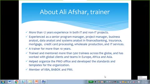 Business Analyst Live Training Demo