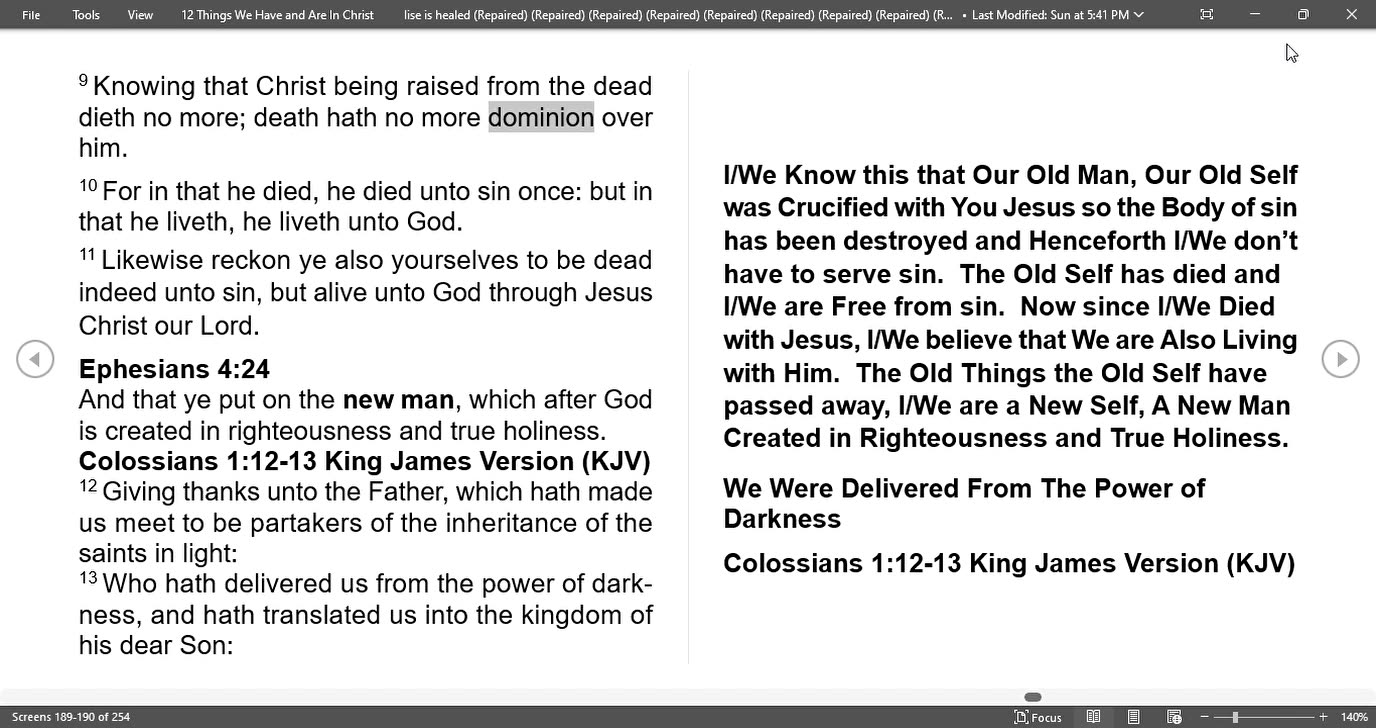 Faith Confessions with Sriptures... 1/2
