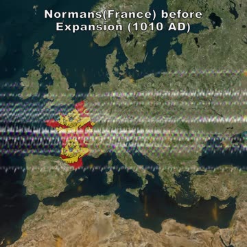 Normans(France) before Expansion (1010 AD) vs Norman Empire at Greatest Extent (1150 AD)