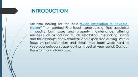 Best Mulch Installation in Rexdale-Kipling