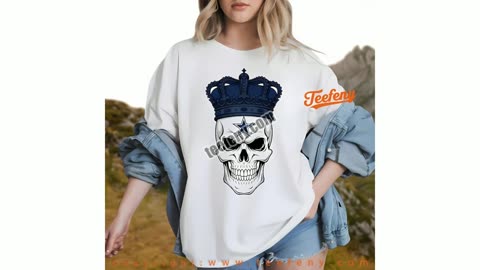 Dallas Cowboys Skull Crown Dark Grunge Shirt Teen