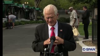 Trade Adviser Peter Navarro Speaks to Reporters at the White House