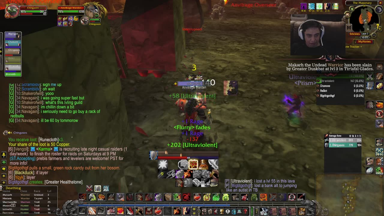 BRD! 57 WARRIOR HC WoW - Doomhowl