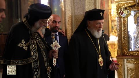 Ereticu Ecumenist Nifon de Targoviste IN IMPREUNA SPURCAREA=RUGACIUNE cu MONOFIZITU Copt Tawadros II