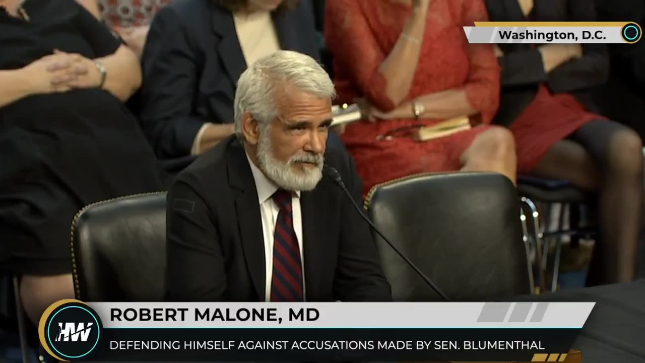 Powerful... Dr. Robert Malone defends himself against accusations made by Sen Blumenthal
