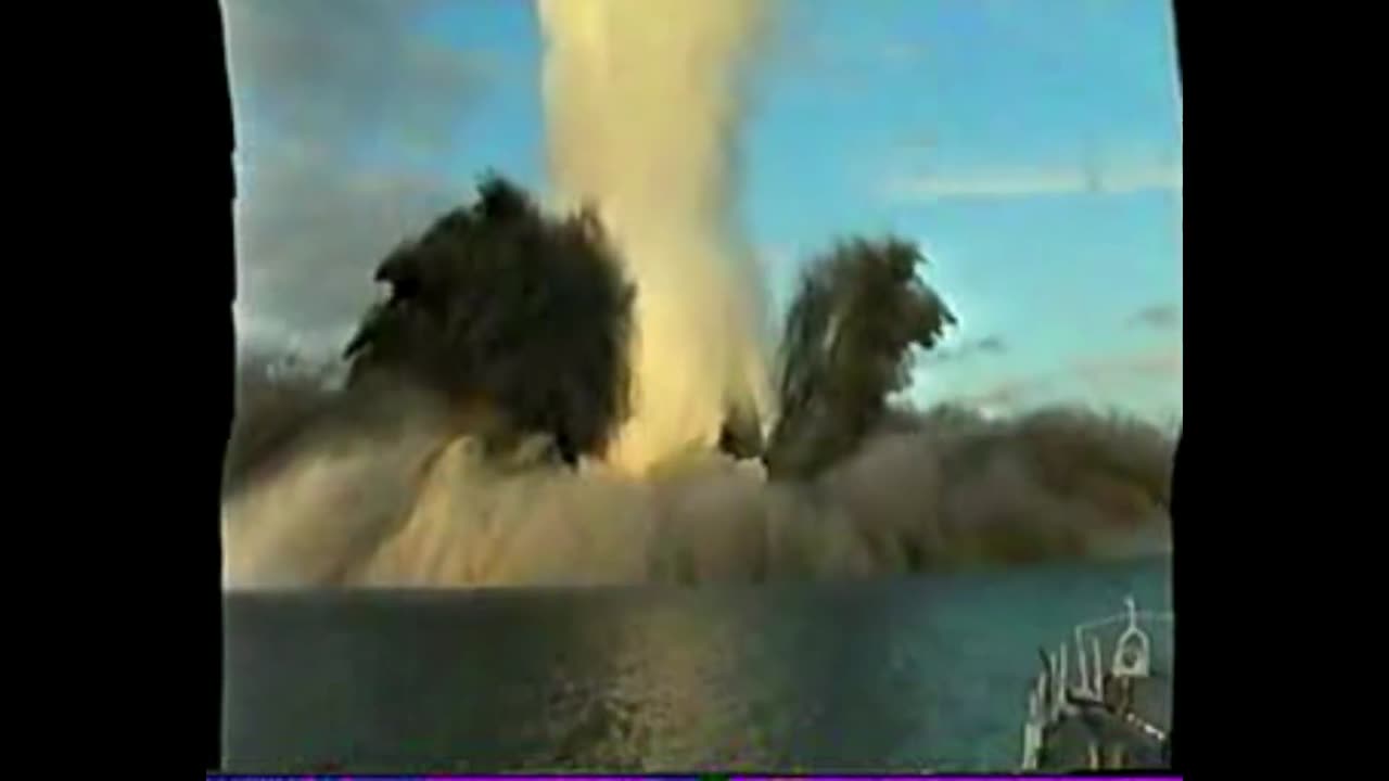 Depth charge detonation