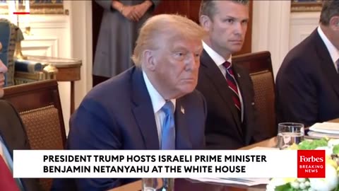 Trump Takes Multiple Questions From Reporters During Meeting With Israel's Netanyahu