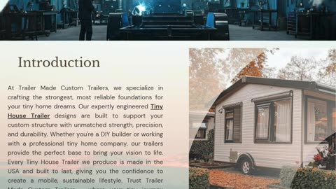 The foundation for your dream home: a Tiny House Trailer by Trailer Made Custom Trailers