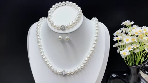 3-piece Imitation Pearl Jewelry Set