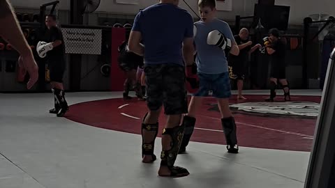 Light sparring session