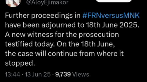 Aloy Ejimakor refers to the ongoing trial of Mazi Nnamdi Kanu, A new prosecution witness testifying