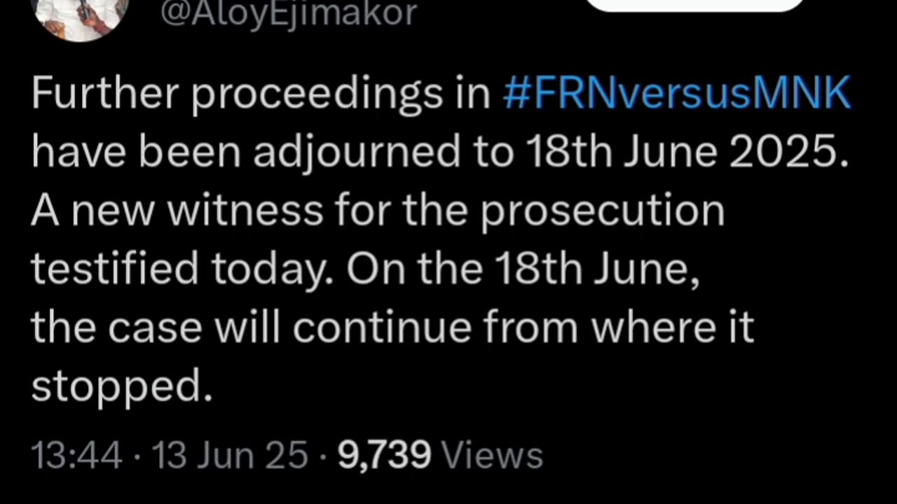Aloy Ejimakor refers to the ongoing trial of Mazi Nnamdi Kanu, A new prosecution witness testifying