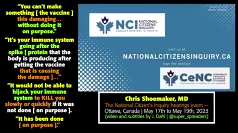 You cannot make a vaccine this damaging without doing it on purpose, says Chris Shoemaker, MD