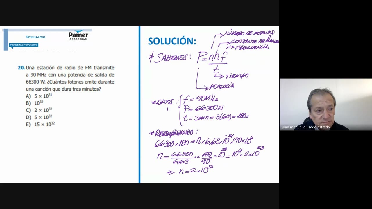 PAMER SEMESTRAL 2023 | Seminario | Física