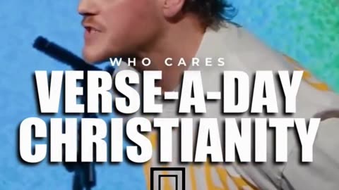 STOP BEING A VERSE A DAY CHRISTIAN