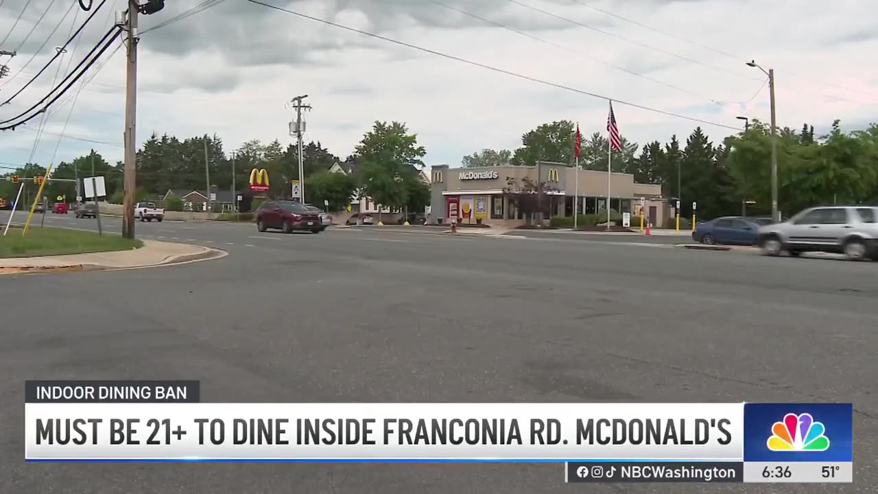 Must Be 21+ to Dine Inside Franconia Road McDonald's