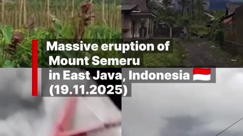 Massive eruption of Mount Semeru in East Java, Indonesia 🇮🇩 (19.11.2025)